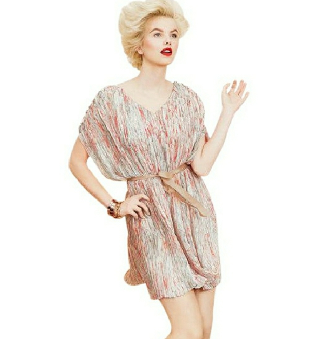Beautiful Pink Pleated Chiffon Dress